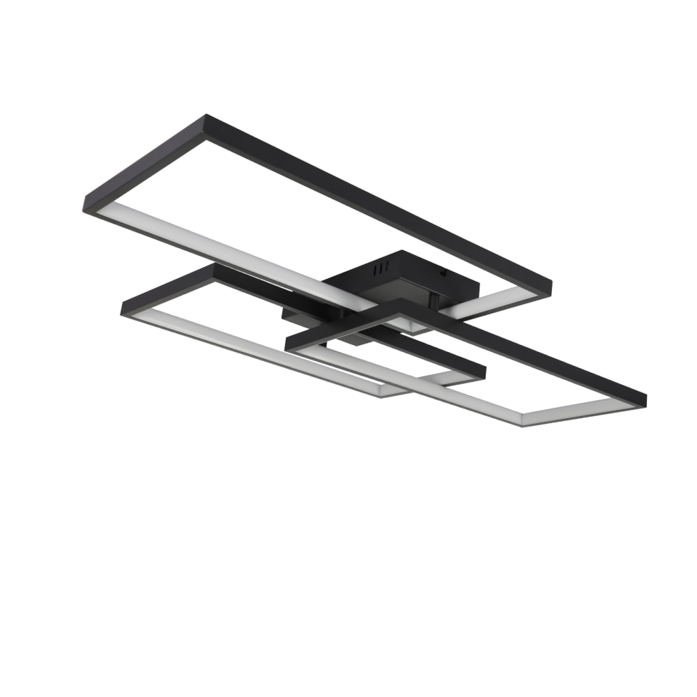 Glanz - plafonnier led en métal, coloris noir, l 80 cm