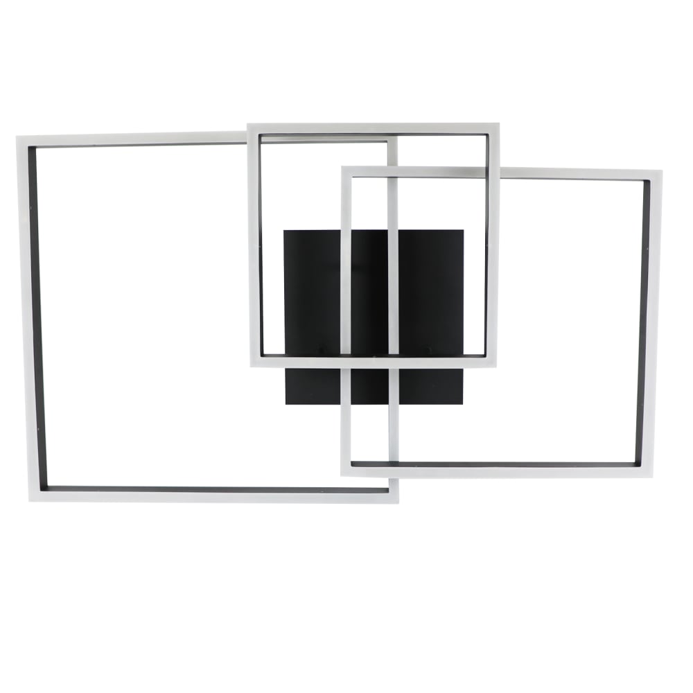 Chemnitz - plafonnier led en métal, coloris noir, l 82 cm