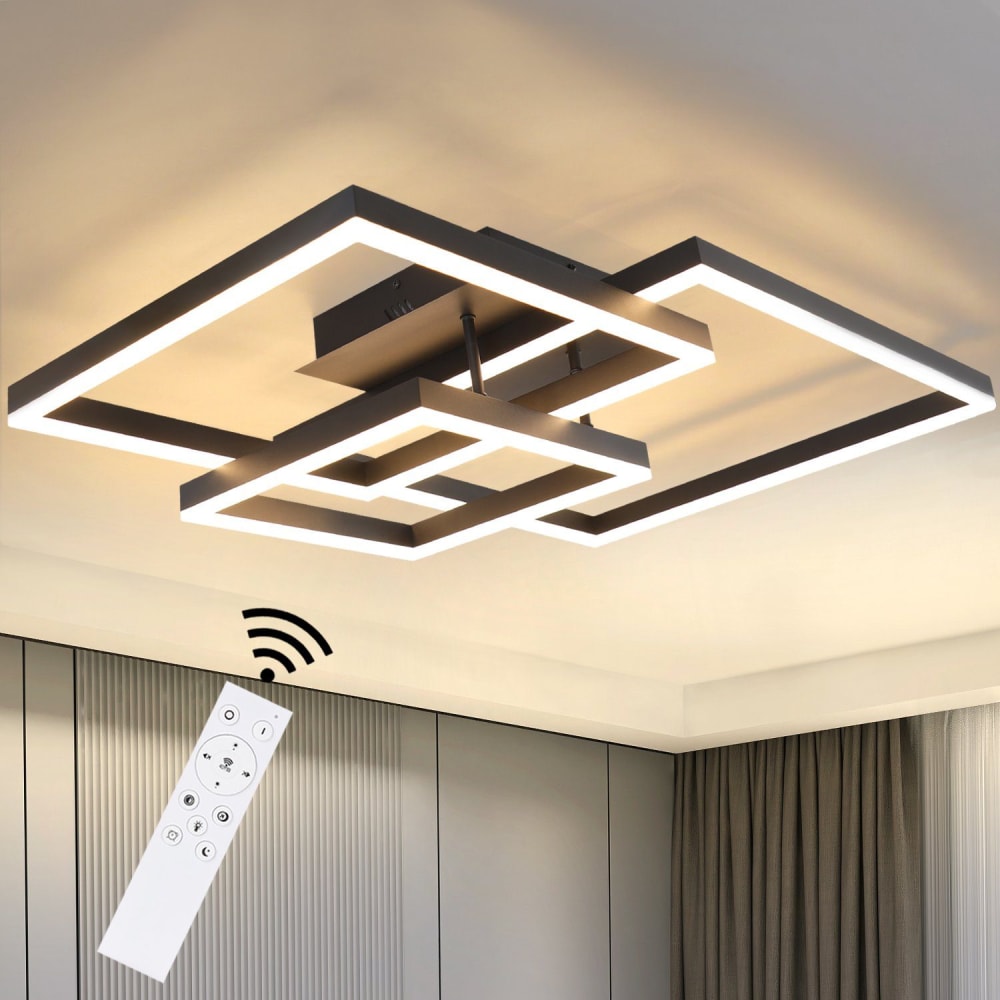 Chemnitz - plafonnier led en métal, coloris noir, l 82 cm — vue 3
