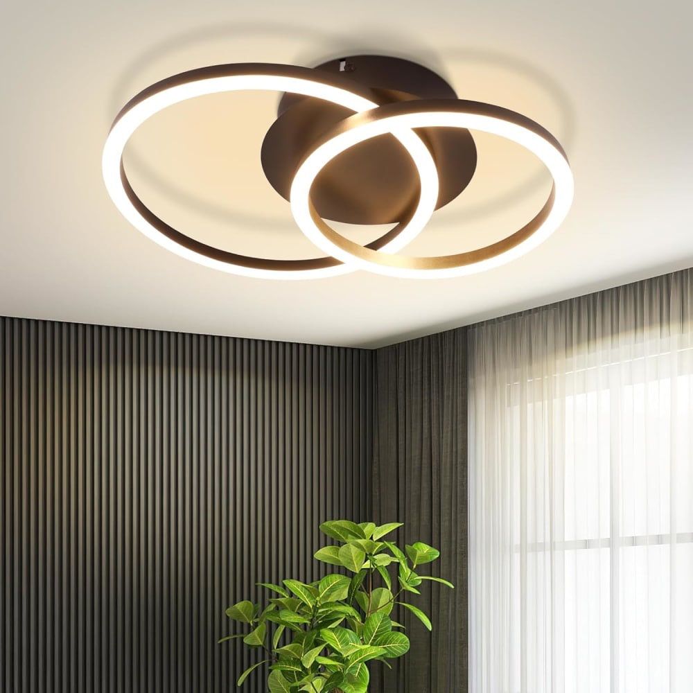 Angermünde ii - plafonnier led en métal, coloris noir, l 35 cm — vue 3