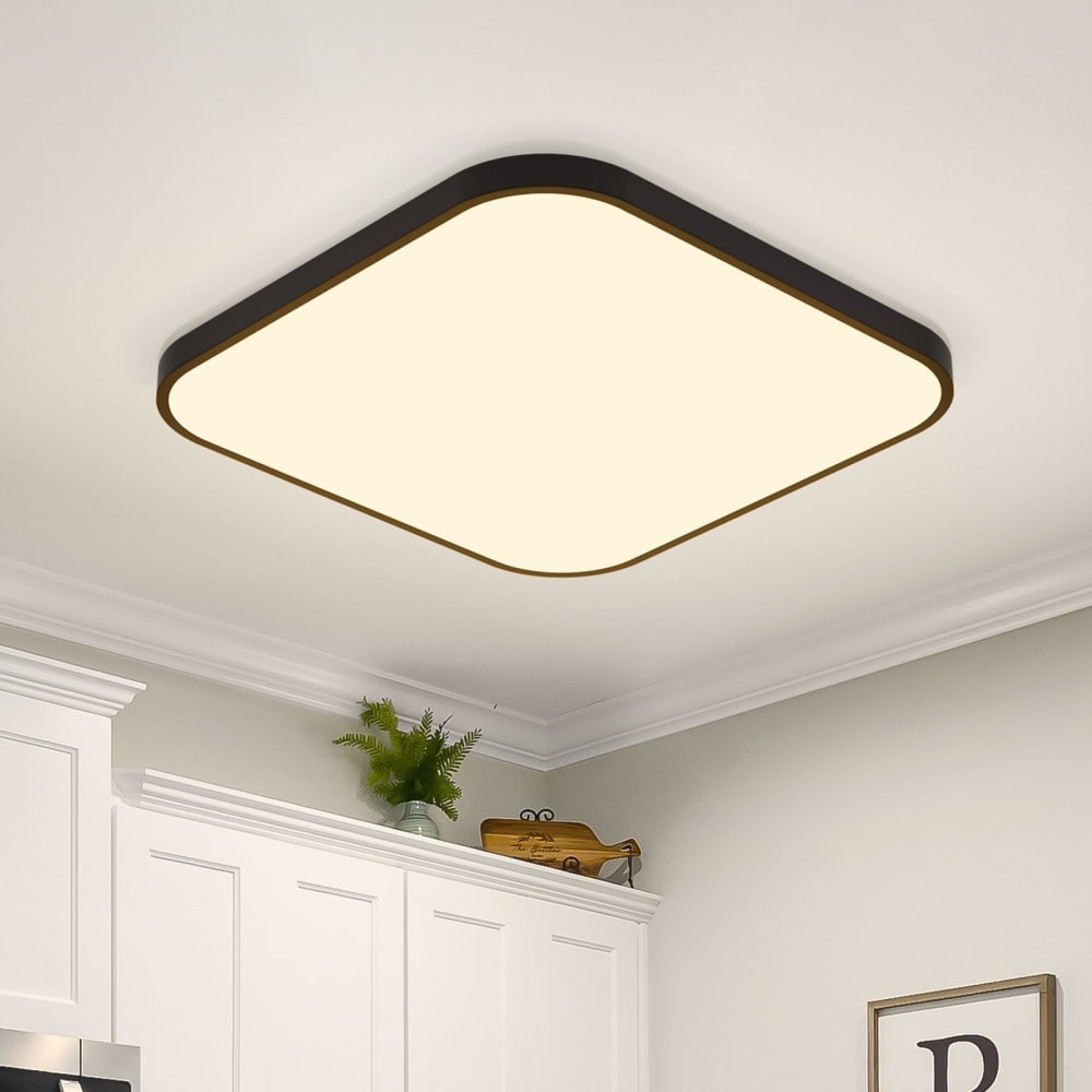 Gregor - plafonnier led en plastique, coloris noir, l 27 cm — vue 3