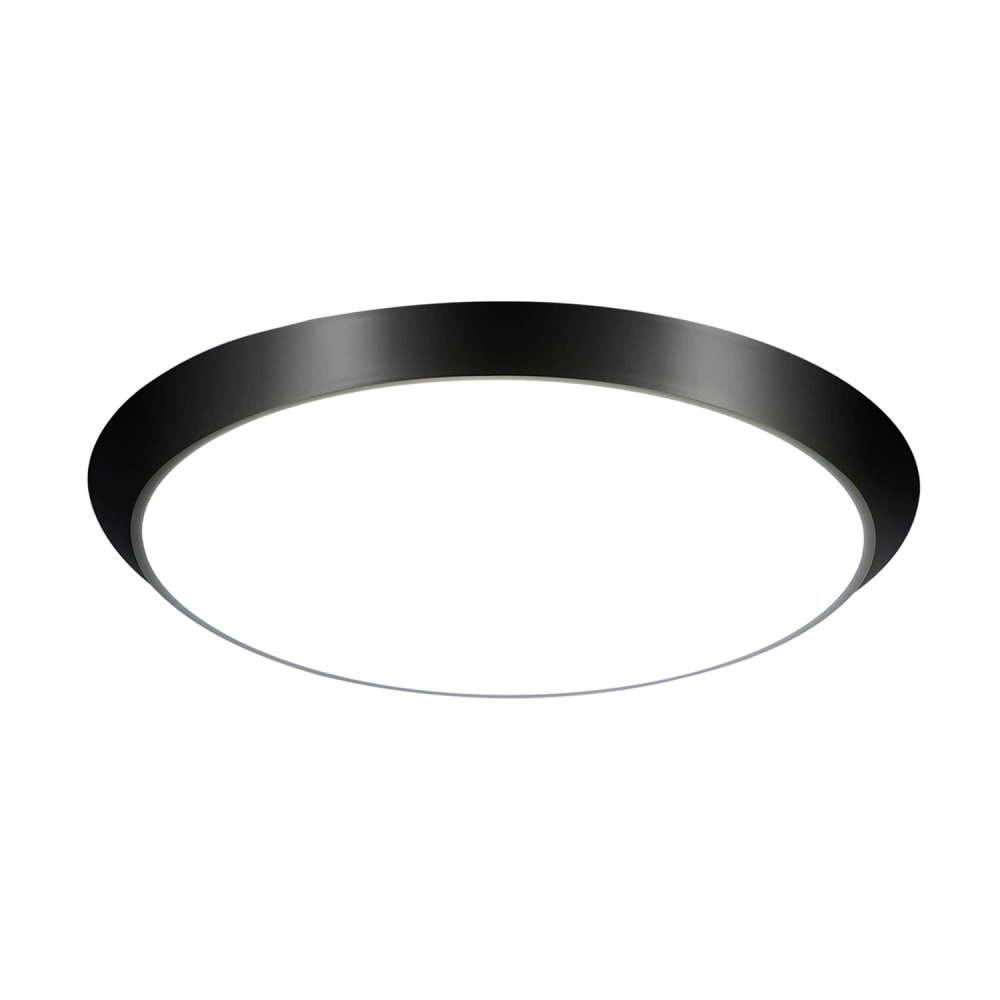 Nettlife Wood - LED-Deckenleuchte aus Kunststoff, Schwarz, L 30 cm style modern Schwarz Pvc - Polyvinlychlorid