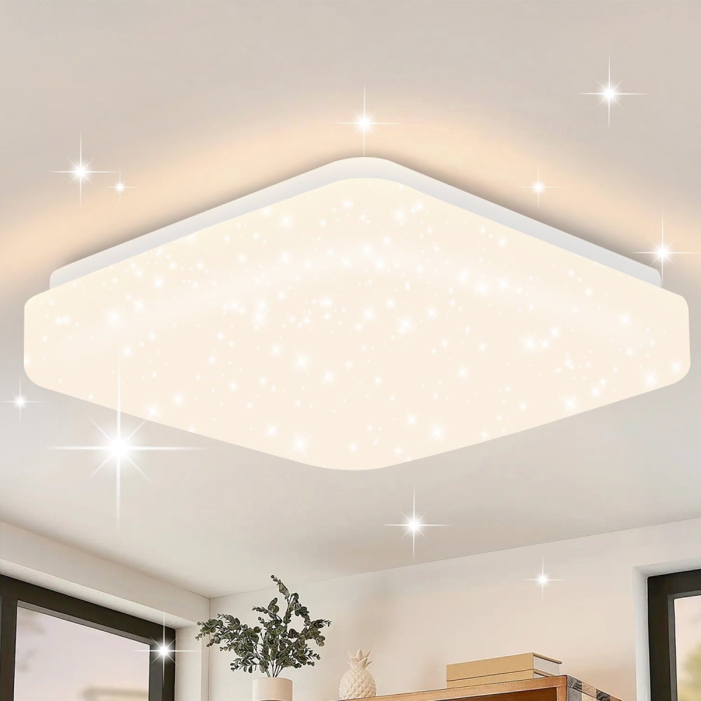 Plauen - LED-Deckenleuchte aus Kunststoff, Weiß, L 21 cm -