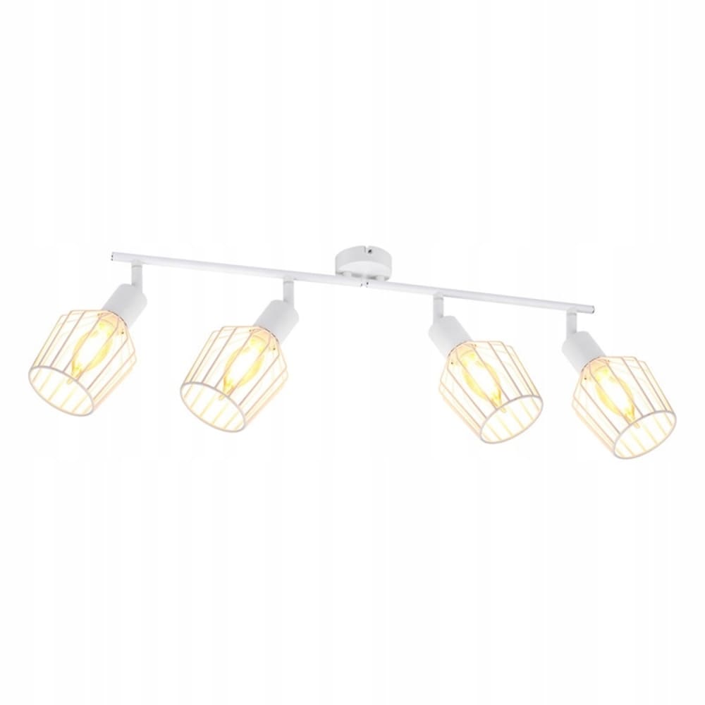 Nettlife Valeska - Deckenleuchte aus Metall, Weiß, L 75 cm, E14 style modern Weiß Metall
