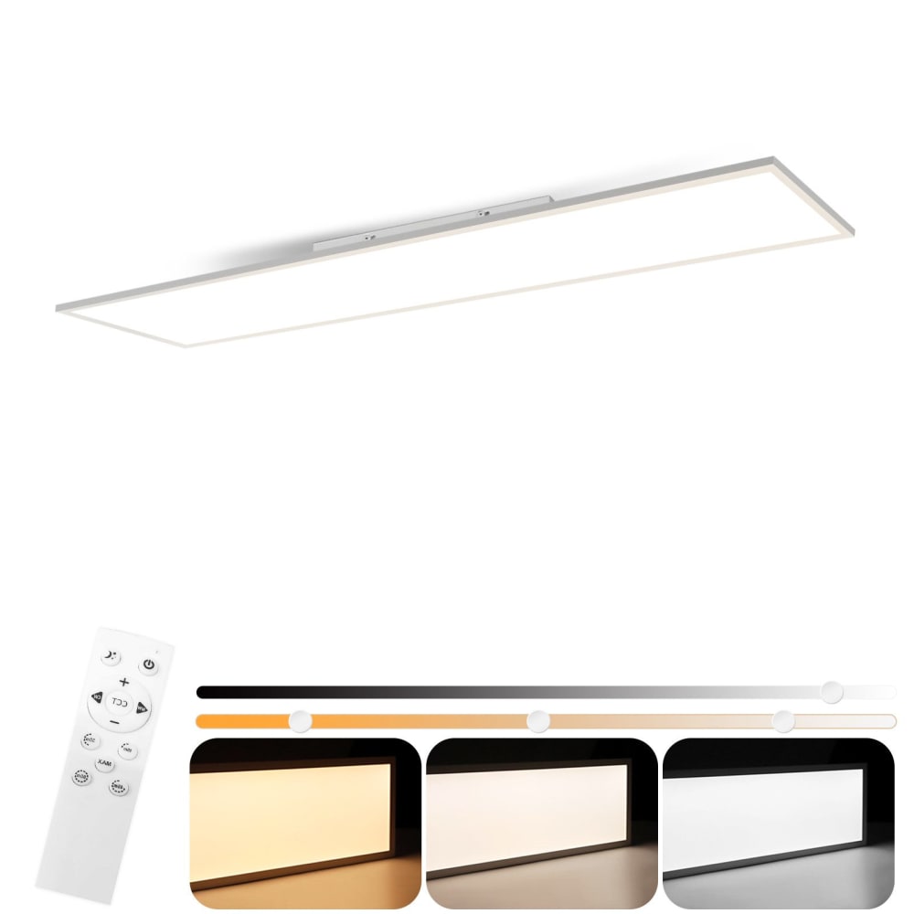 Goodwin - plafonnier led en métal, coloris blanc, l 100 cm