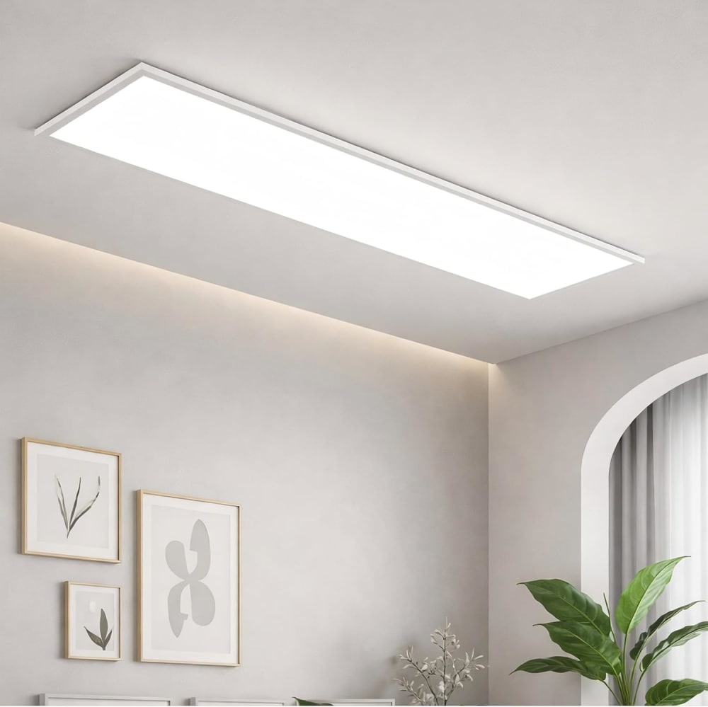 Goodwin - plafonnier led en métal, coloris blanc, l 100 cm — vue 3