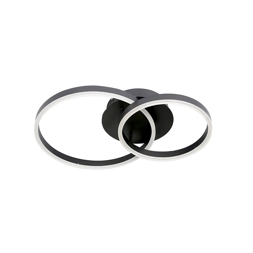 Lafon - plafonnier led en métal, coloris noir, l 59 cm