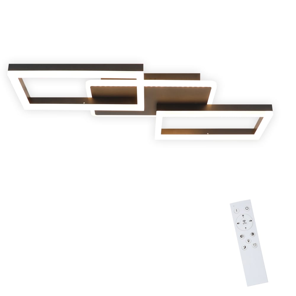 Blumenfee ii - plafonnier led en métal, coloris noir, l 54 cm