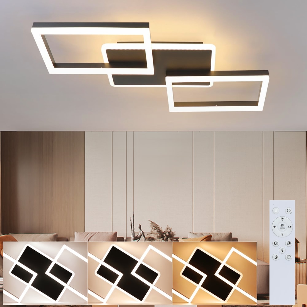 Blumenfee ii - plafonnier led en métal, coloris noir, l 54 cm — vue 3