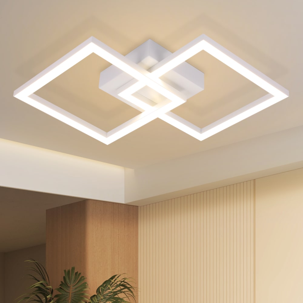 Chapman - plafonnier led en métal, coloris blanc, l 47 cm — vue 3