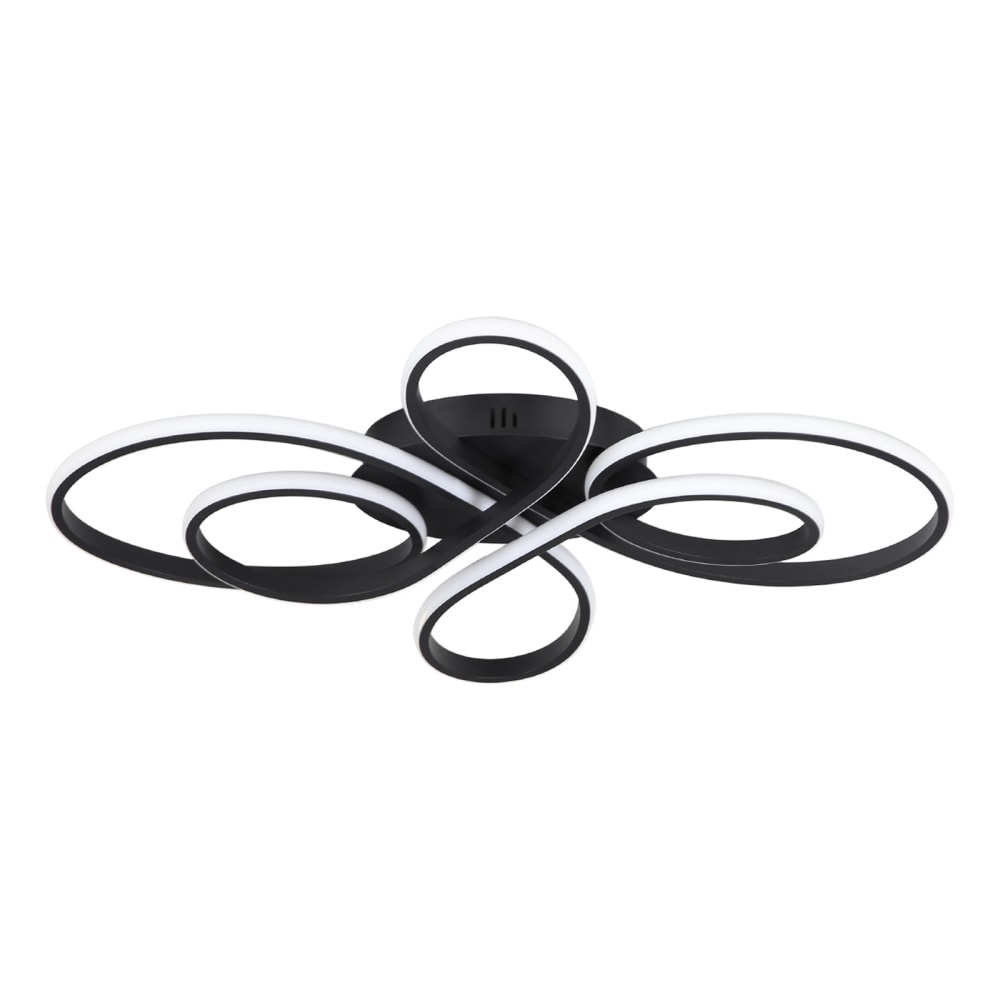 Albstadt ii - plafonnier led en métal, coloris noir, l 66 cm