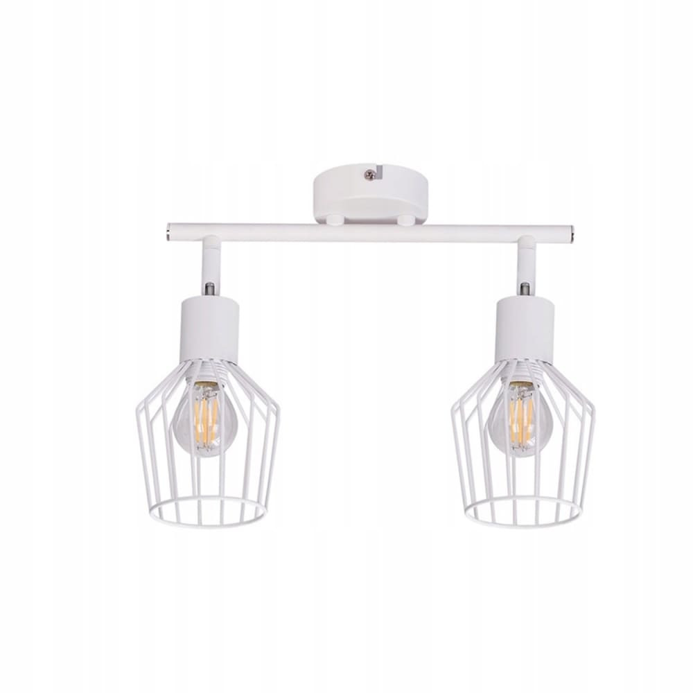 Nettlife Quintana - Deckenleuchte aus Metall, Weiß, L 32 cm, E14 style modern Weiß Metall
