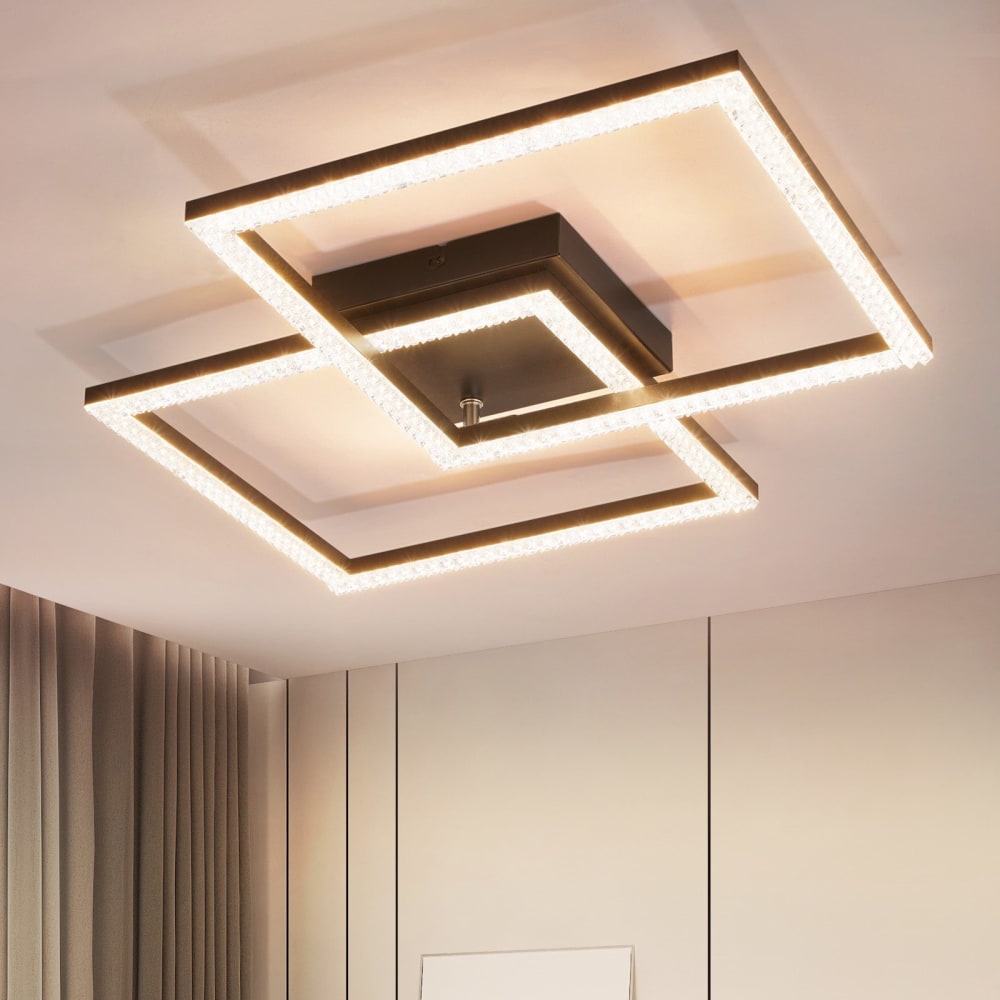 Bielefeld ii - plafonnier led en métal, coloris noir, l 47 cm — vue 3