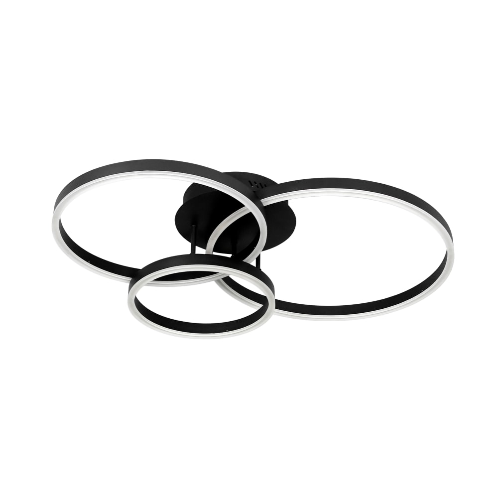 Gamble - plafonnier led en métal, coloris noir, l 82 cm