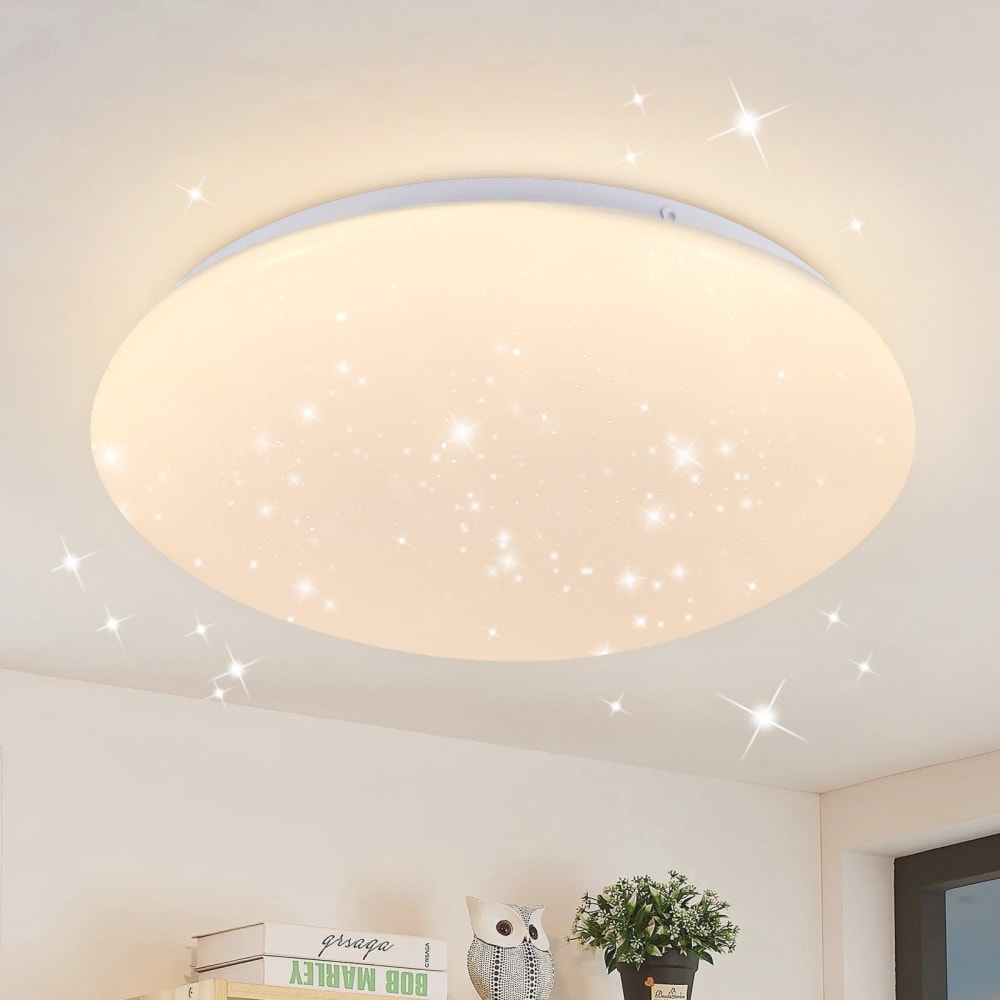 Grant - plafonnier led en plastique, coloris blanc, l 30 cm — vue 3