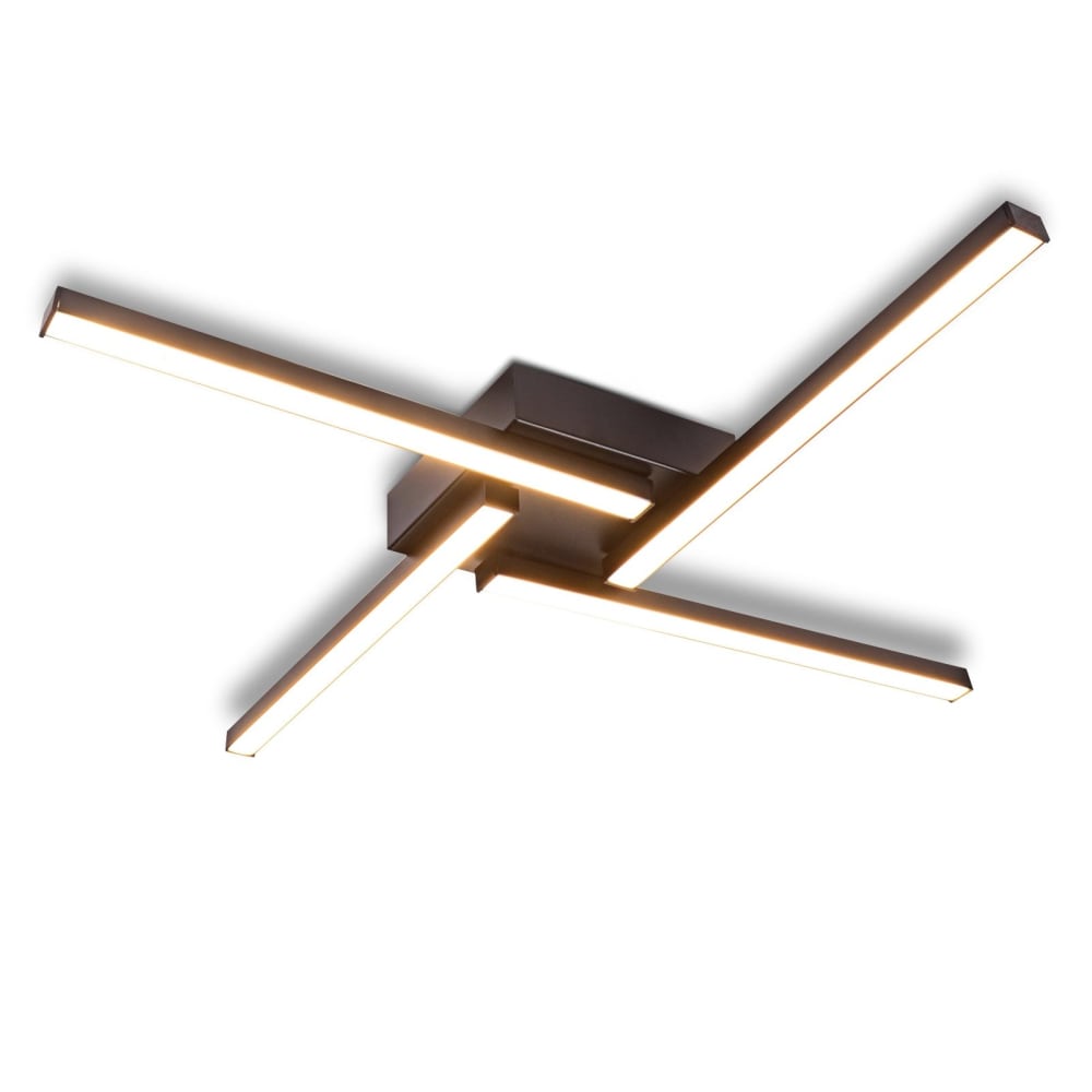 Guerra - plafonnier led en métal, coloris noir, l 57 cm