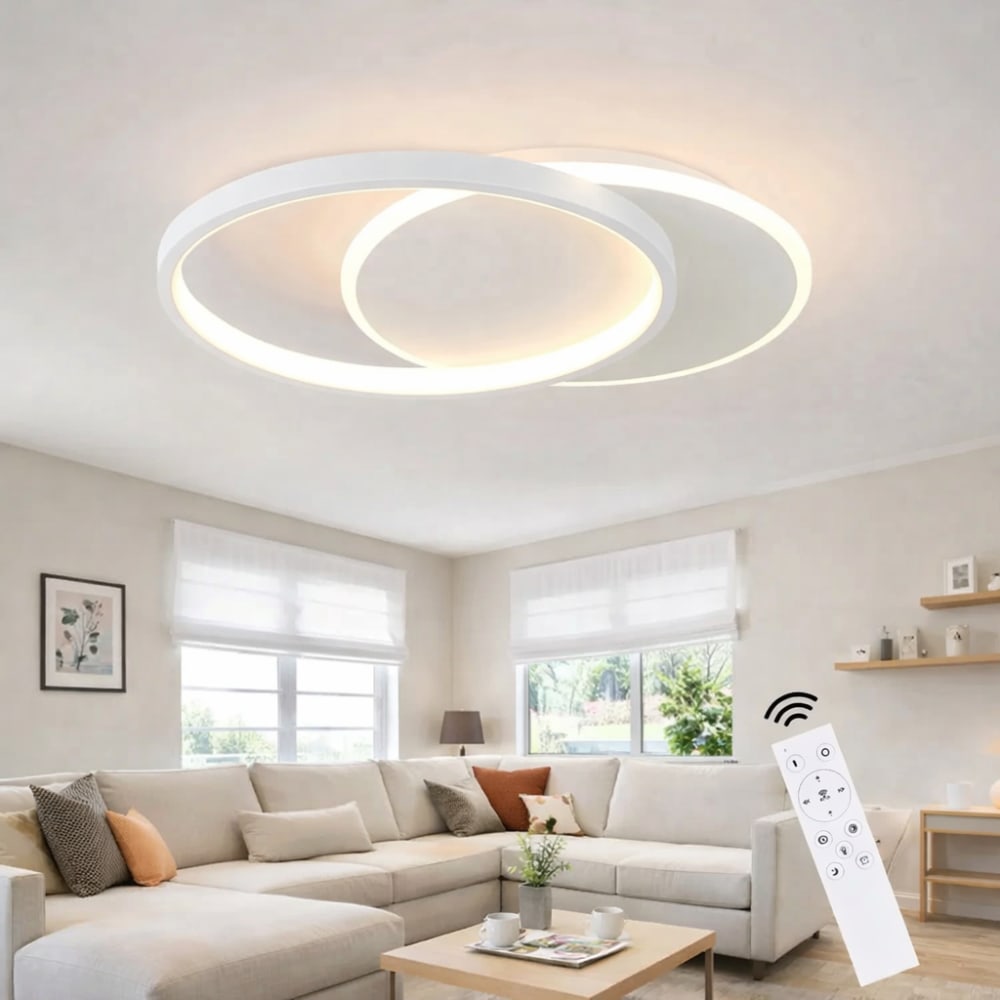 Gretel - plafonnier led en métal, coloris blanc, l 41 cm — vue 3