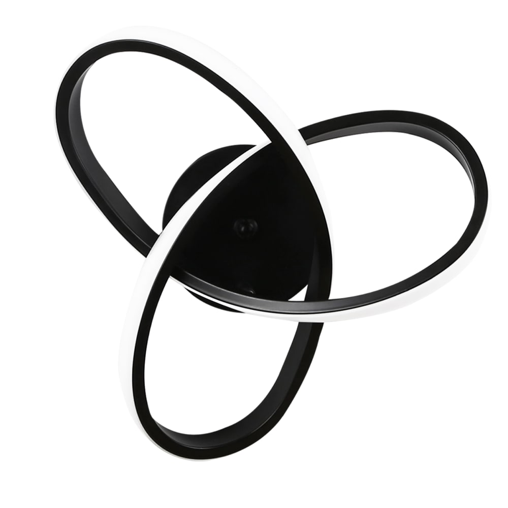 Bernhard ii - plafonnier led en métal, coloris noir, l 40 cm