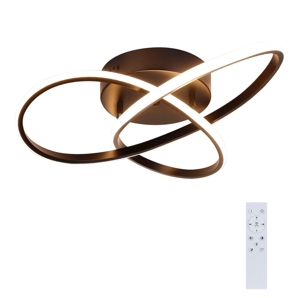 Plafonnier LED, métal, L:40 cm, noir