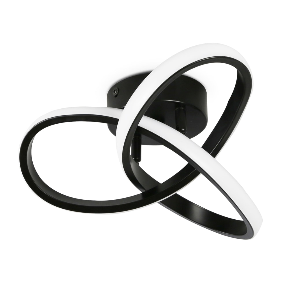 Barnett ii - plafonnier led en plastique, coloris noir, l 26 cm