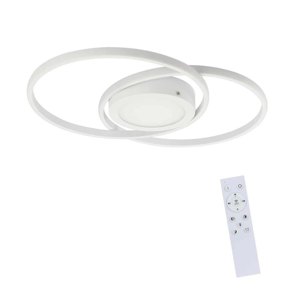 Nettlife Lübeck - LED-Deckenleuchte aus Metall, Weiß, L 48 cm style modern Weiß Metall