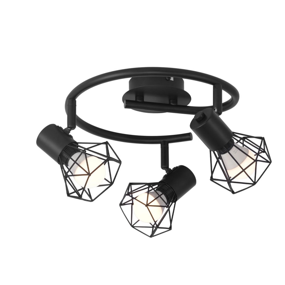 Hutchison - spot de plafond en métal, noir, l 28 cm