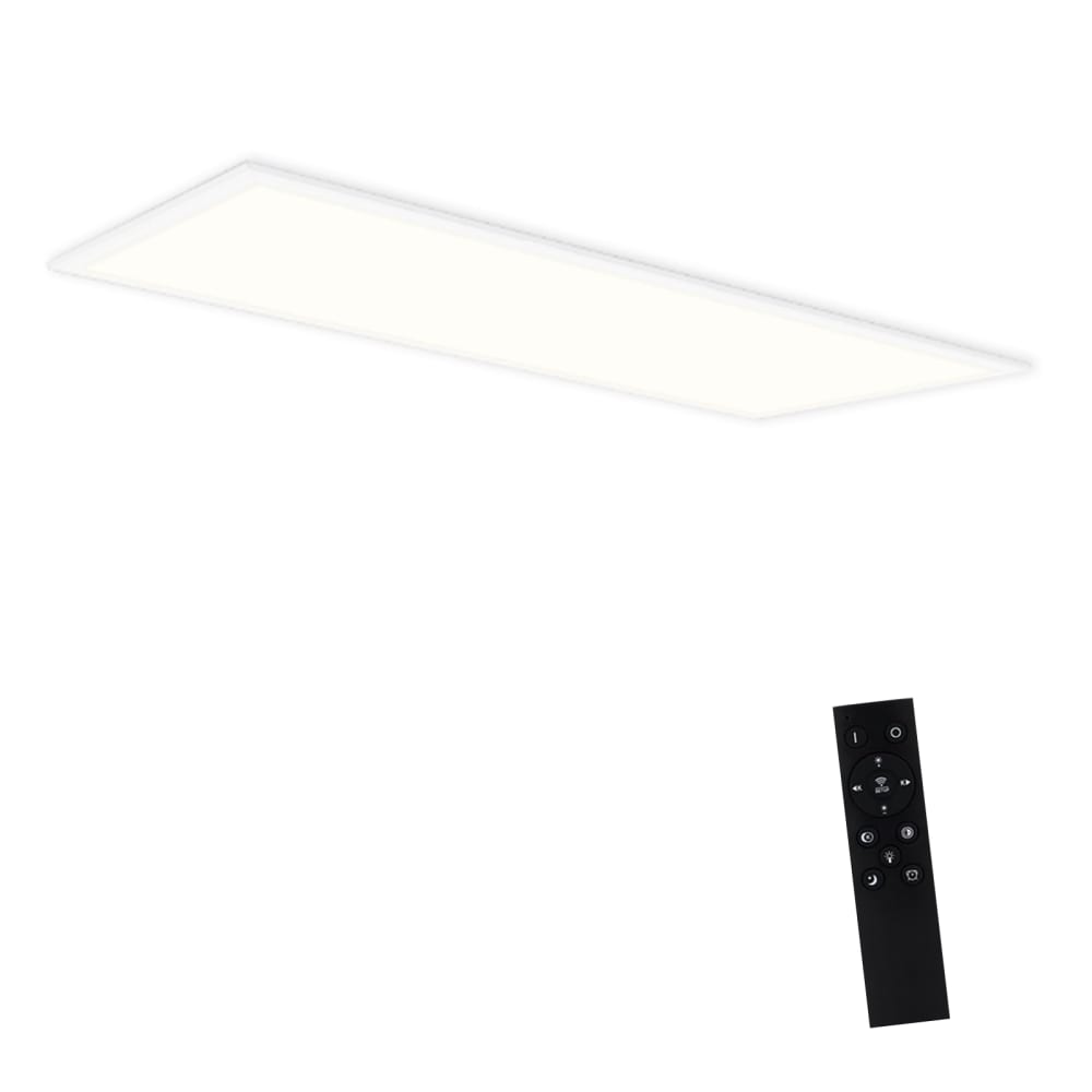 Guthrie - plafonnier led en métal, coloris blanc, l 120 cm