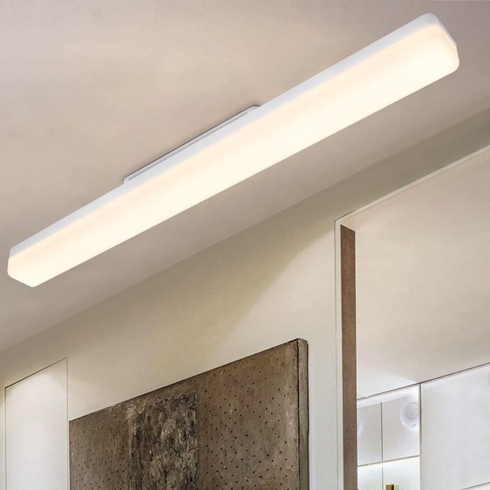Hammer - plafonnier led en plastique, coloris blanc, l 60 cm — vue 3
