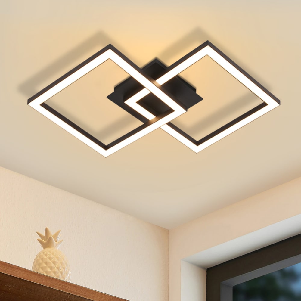 Baldwin ii - plafonnier led en métal, coloris noir, l 47 cm — vue 3