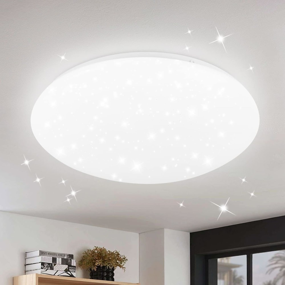 Ahaus ii - plafonnier led en plastique, coloris blanc, l 30 cm — vue 3