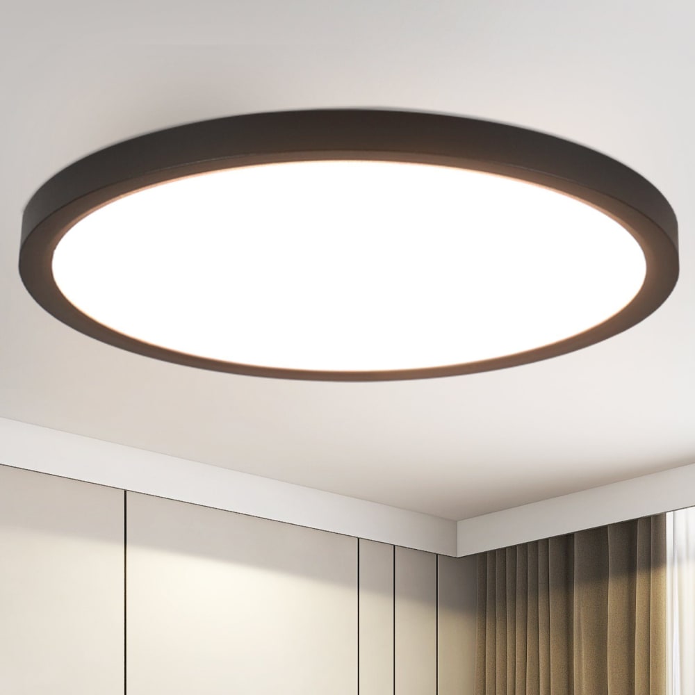 Charme - plafonnier led en plastique, coloris noir, l 30 cm — vue 3