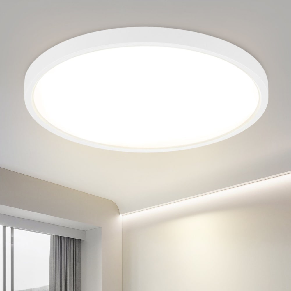 Harper - plafonnier led en plastique, coloris blanc, l 30 cm — vue 3