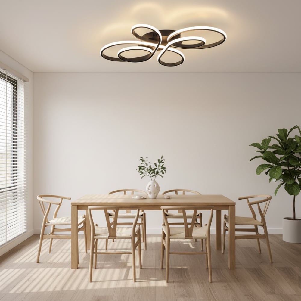 Blake ii - plafonnier led en métal, coloris noir, l 100 cm — vue 3