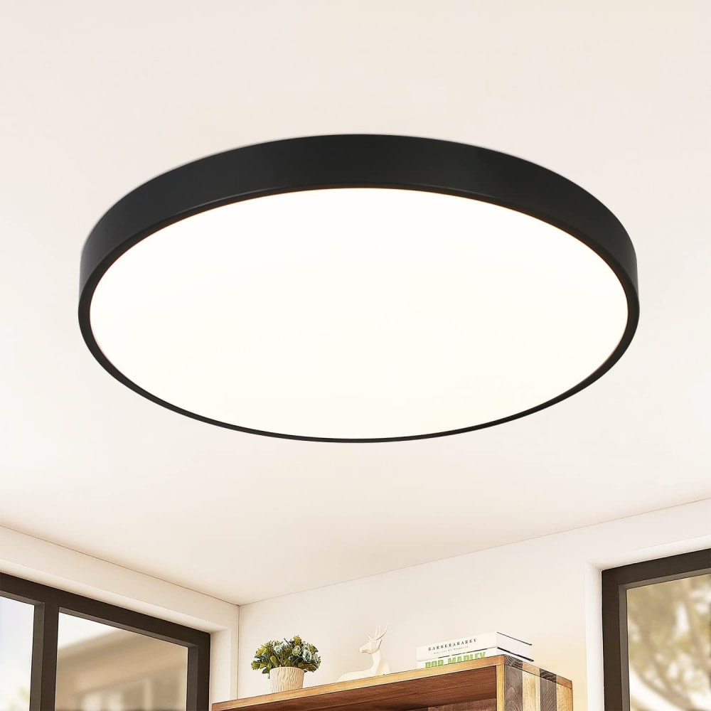Hardy - plafonnier led en plastique, coloris noir, l 28 cm — vue 3