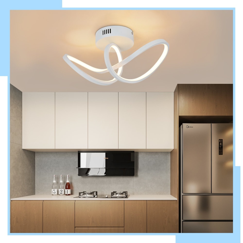 Lutton - LED-Deckenleuchte aus Metall, Weiß, L 34 cm - Maisons Du