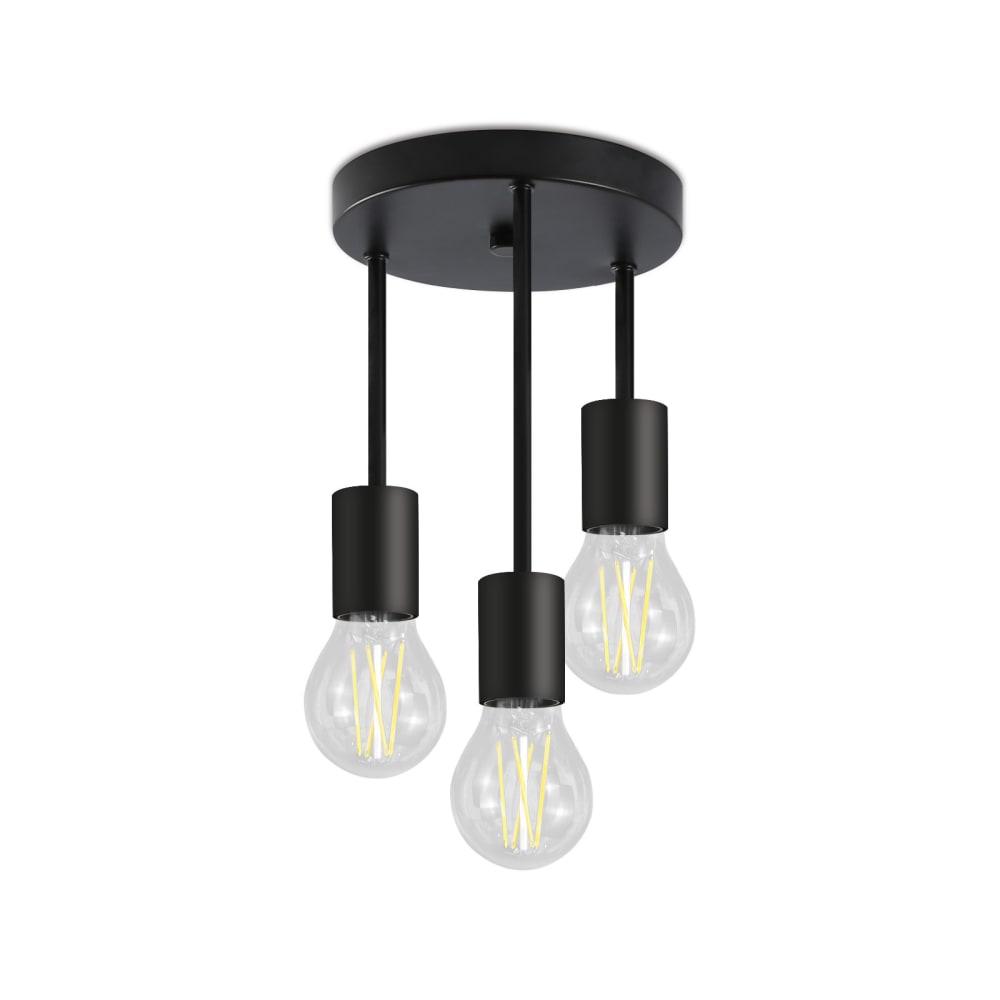 Claus - plafonnier en métal, coloris noir, l 18 cm, e27