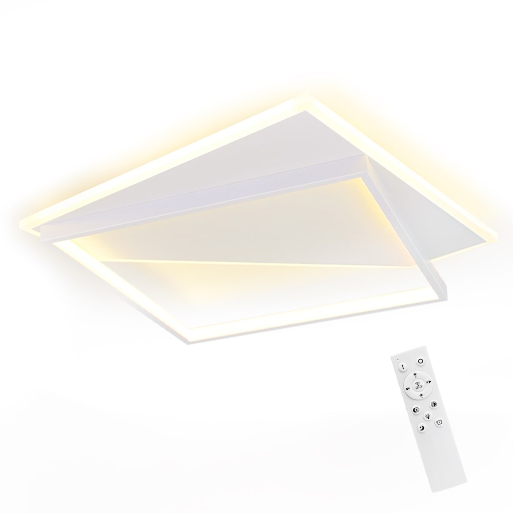Nettlife Rast - LED-Deckenleuchte aus Metall, Weiß, L 48 cm style modern Weiß Metall