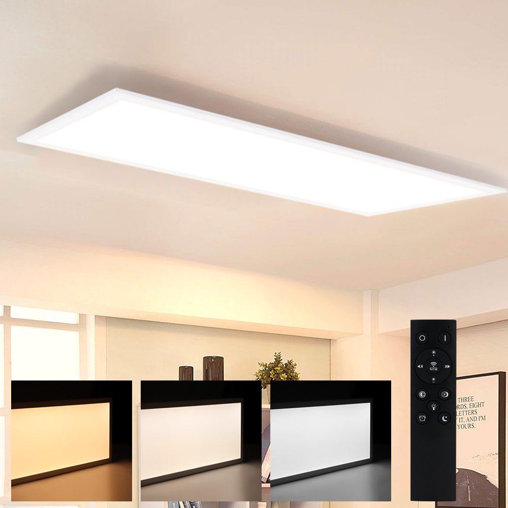 Ladd - plafonnier led en métal, coloris blanc, l 100 cm — vue 3