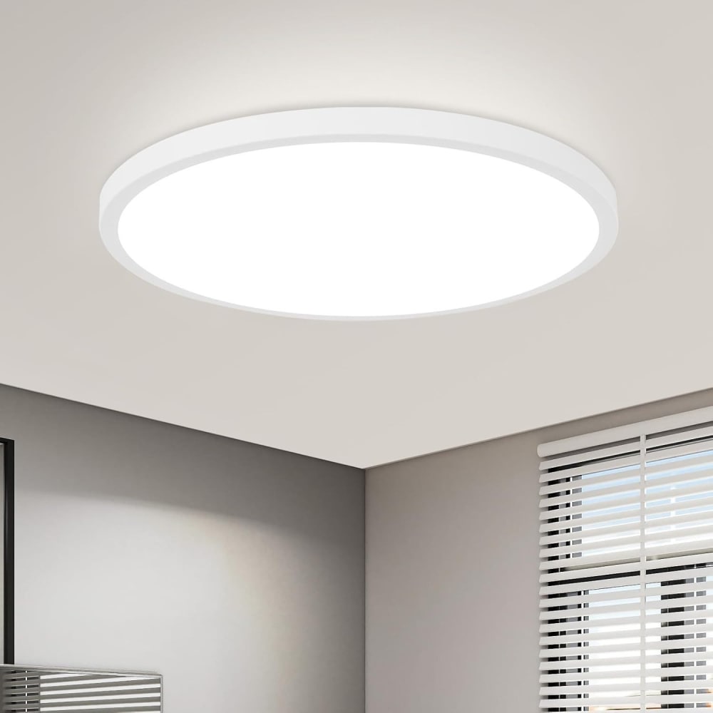 Hall - plafonnier led en plastique, coloris blanc, l 30 cm — vue 3