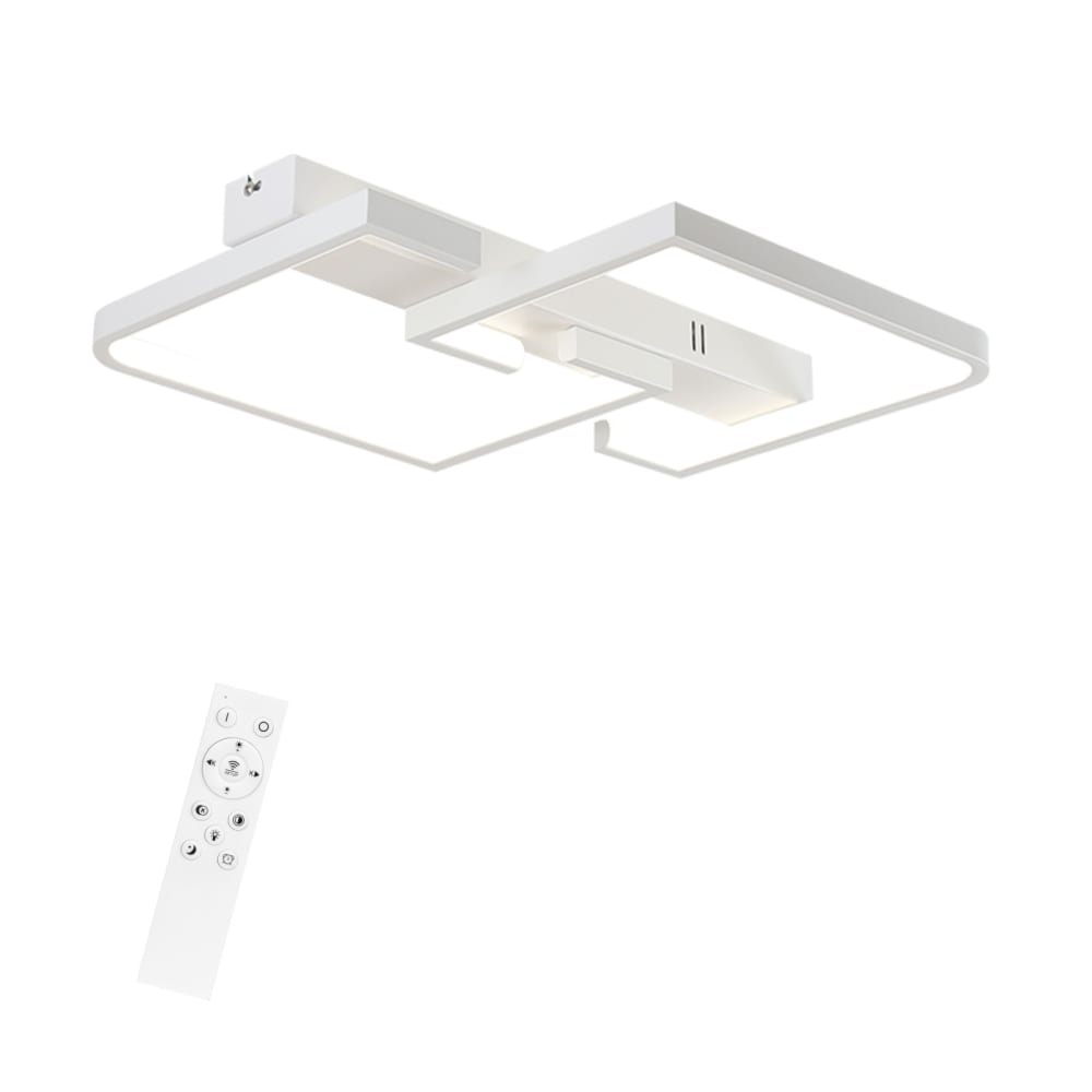 Nettlife Lünen - LED-Deckenleuchte aus Metall, Weiß, L 61 cm style modern Weiß Metall