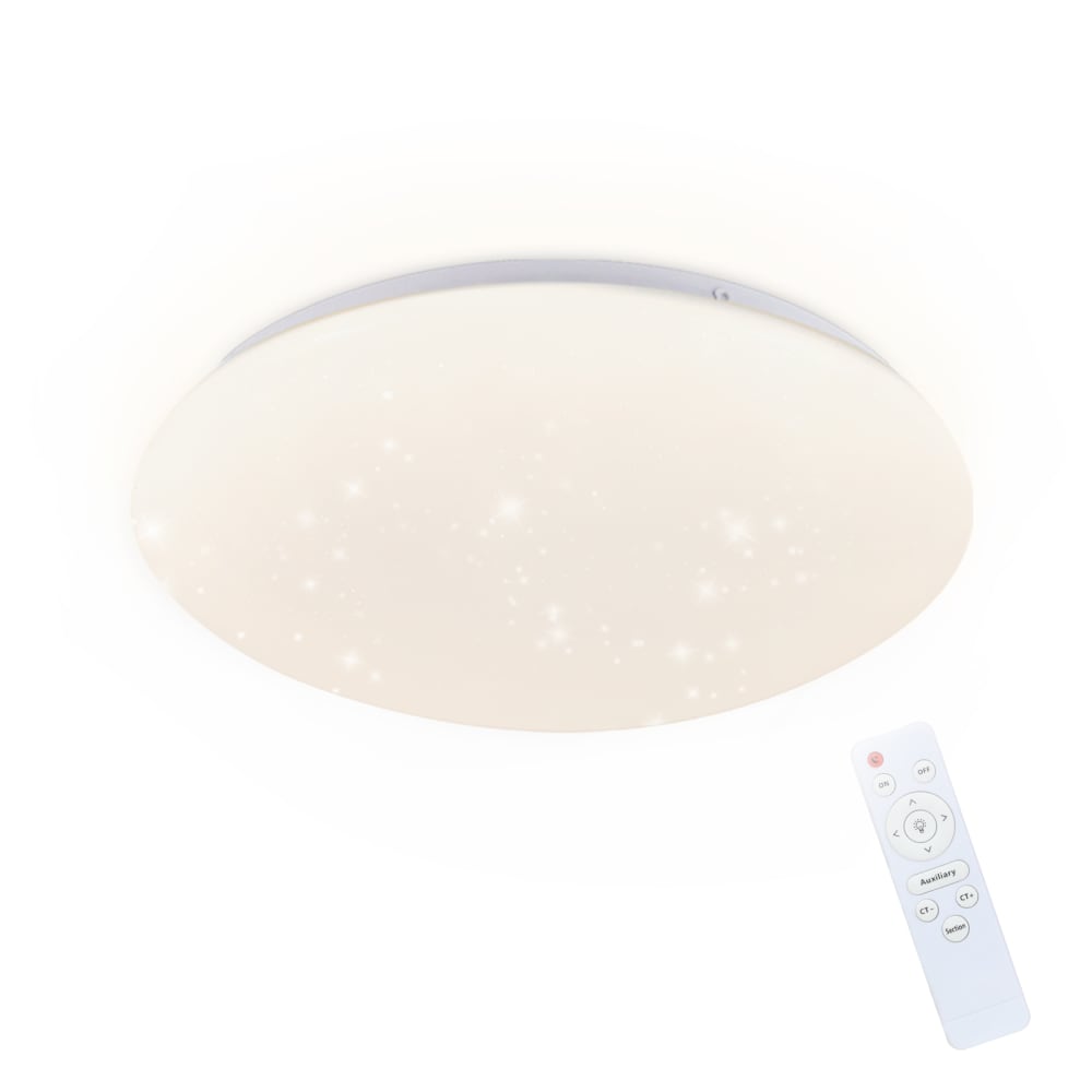 Plafonnier LED, plastique, L:29 cm, blanc