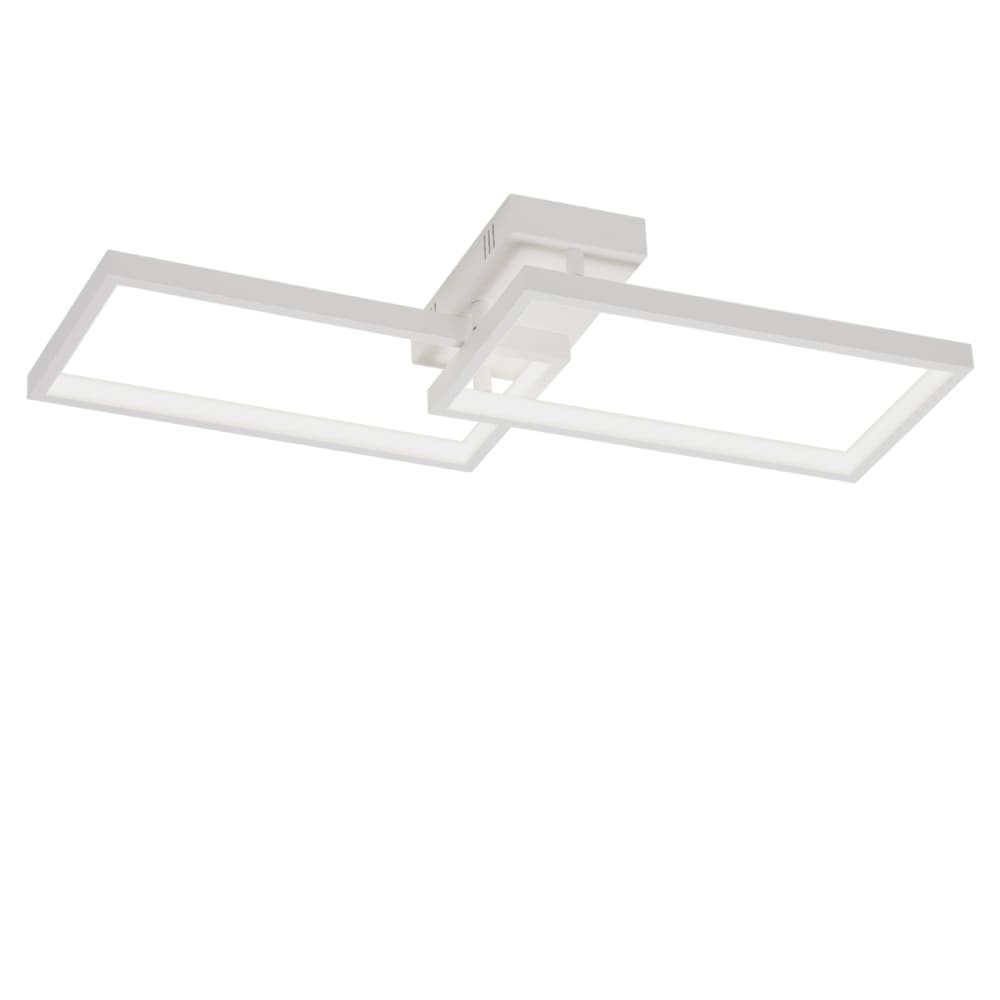 Nettlife Luke - LED-Deckenleuchte aus Metall, Weiß, L 80 cm style modern Weiß Metall