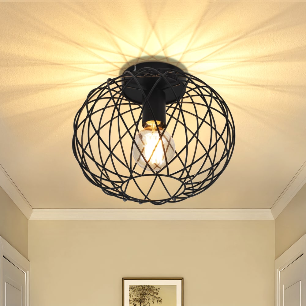 Quelle - LED-Deckenleuchte aus Metall, Schwarz, L 25 cm, E27 -