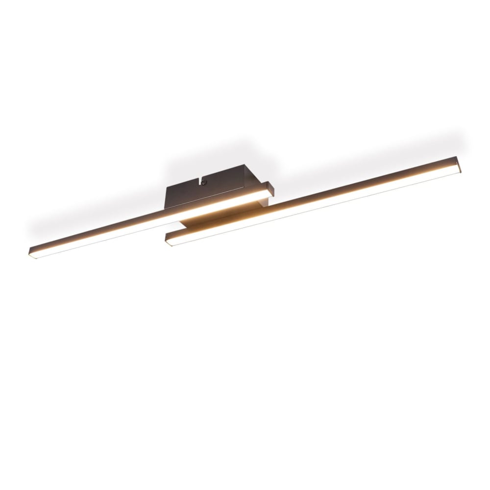 Blick ii - plafonnier led en métal, coloris noir, l 62 cm
