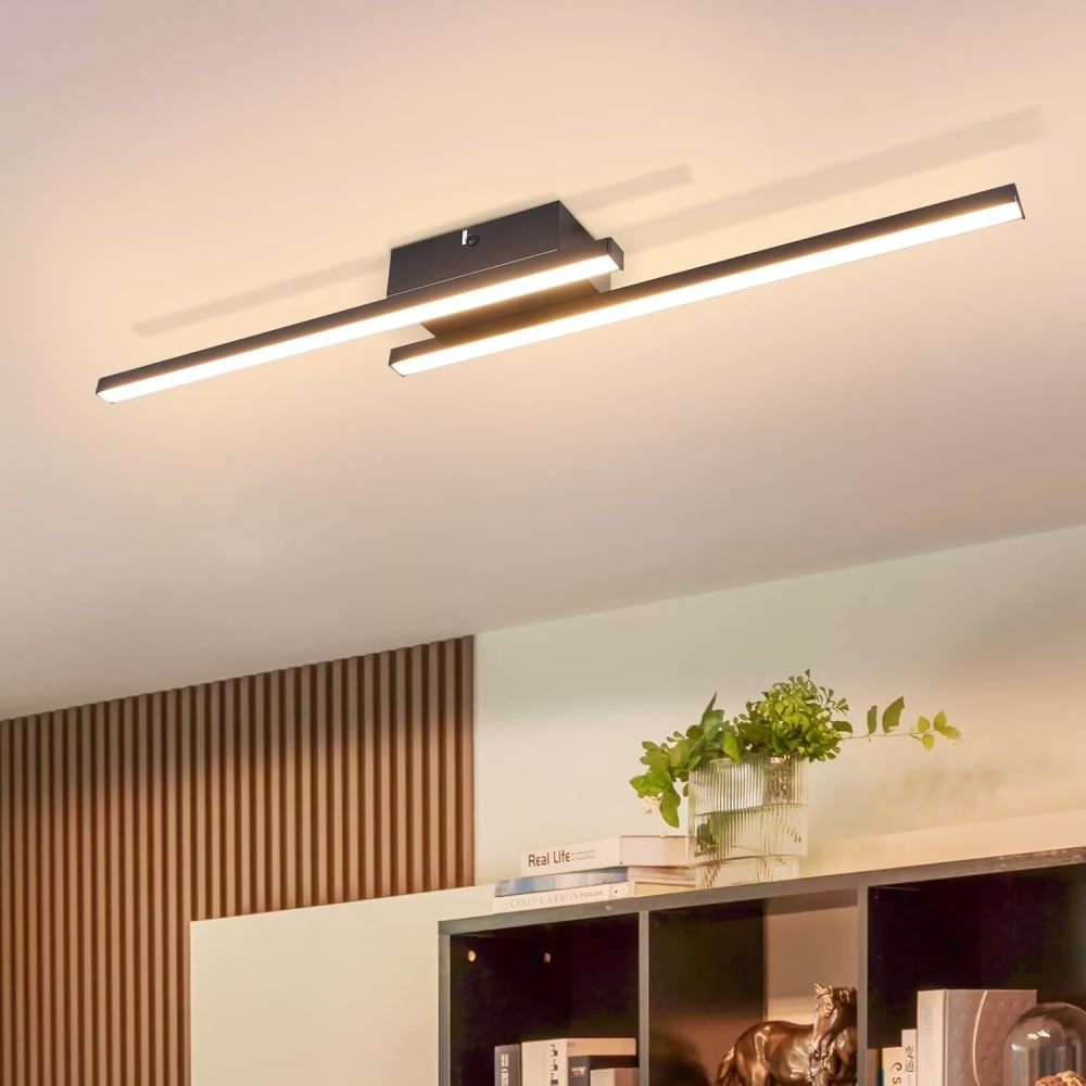 Blick ii - plafonnier led en métal, coloris noir, l 62 cm — vue 3