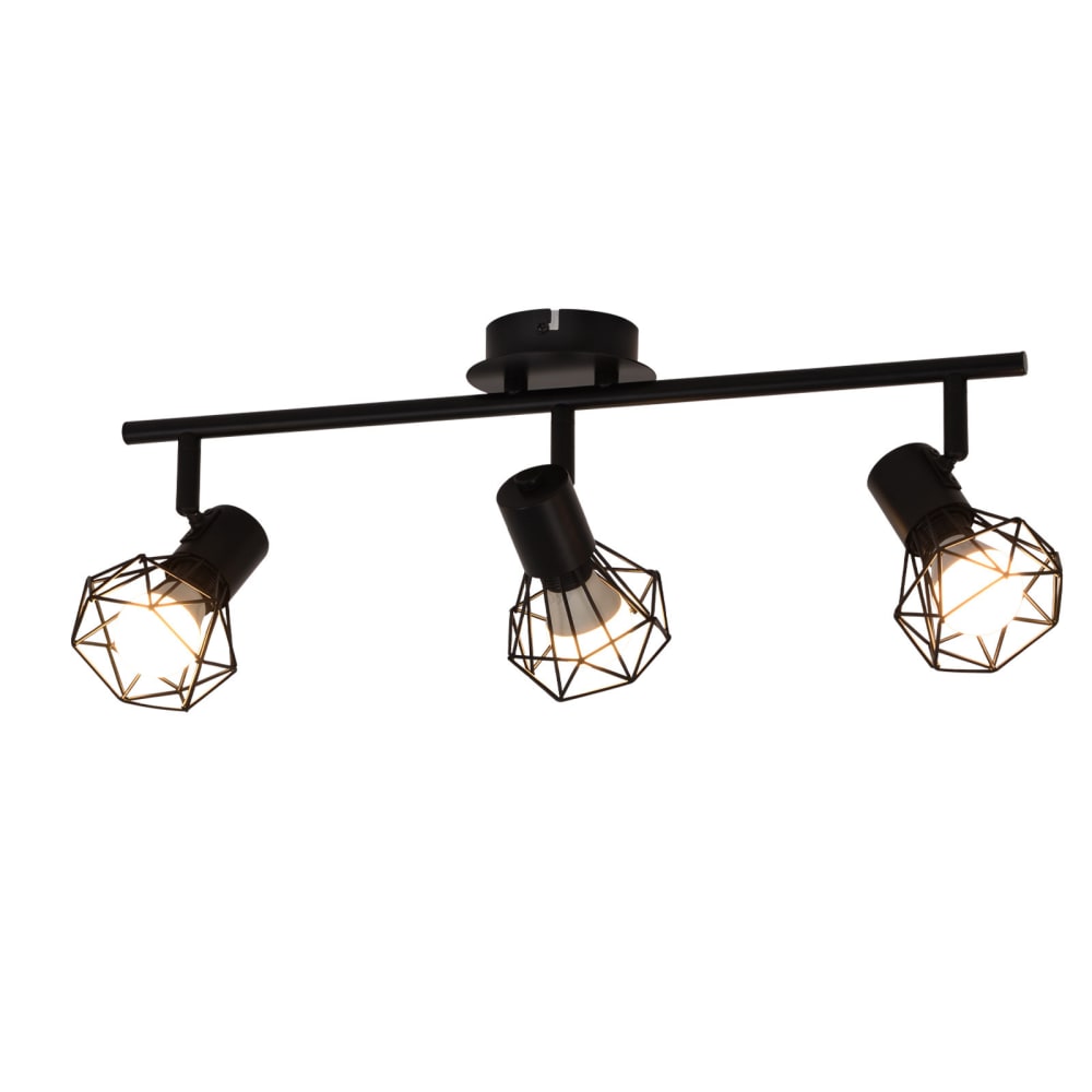 Hydrobreeze - spot de plafond en métal, noir, l 49 cm