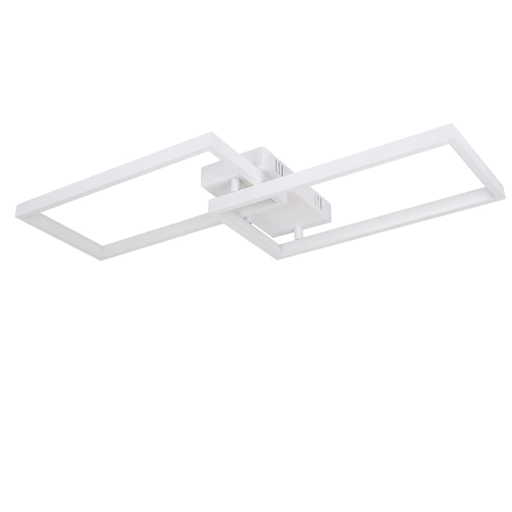 Gutierrez - plafonnier led en métal, coloris blanc, l 60 cm
