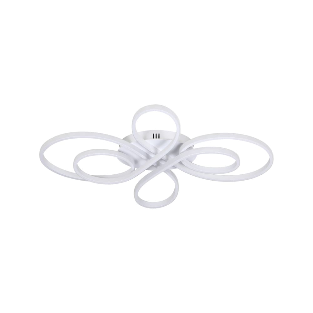 Alvira ii - plafonnier led en métal, coloris blanc, l 80 cm