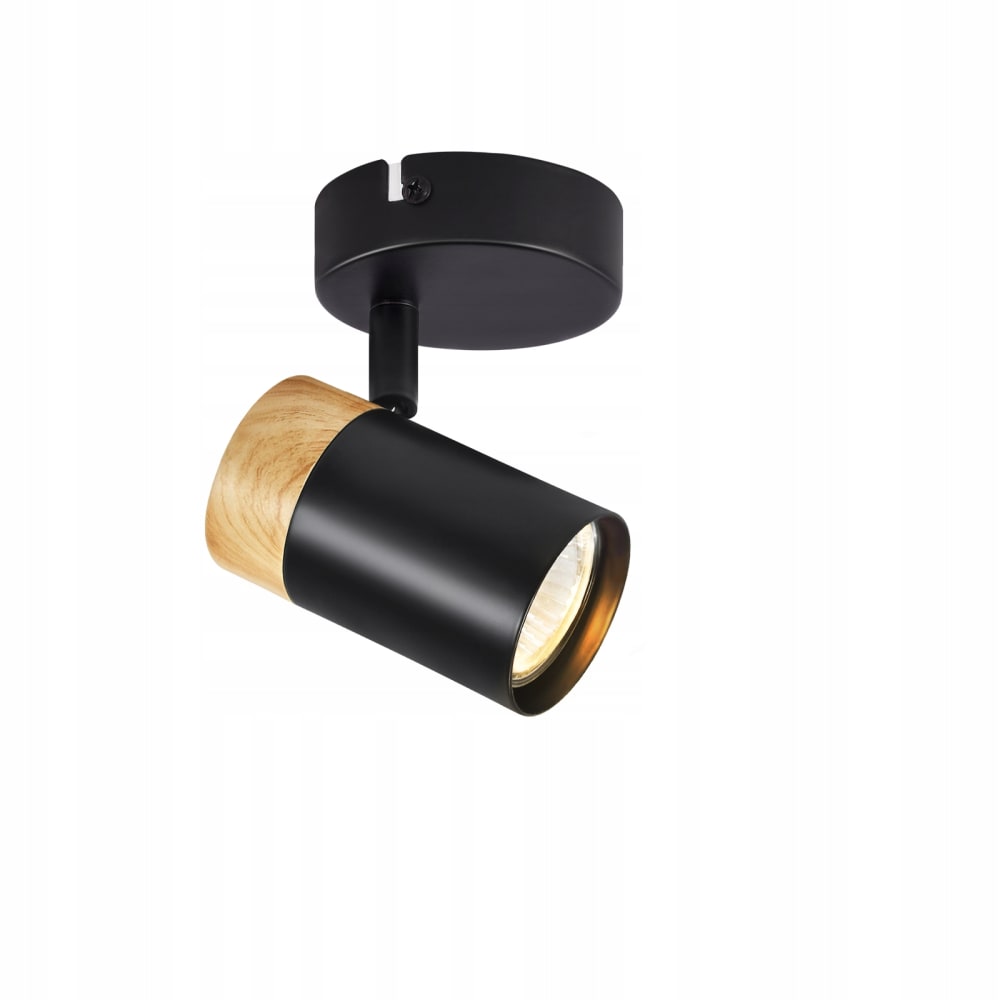 Krone - plafonnier en métal, coloris noir, l 9 cm, gu10