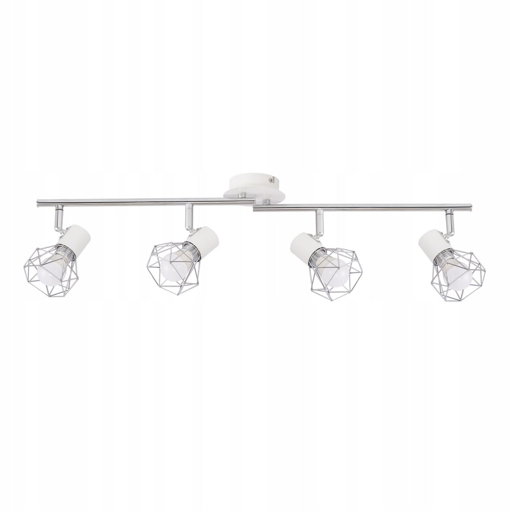 Nettlife Rhythmus - Deckenstrahler aus Metall, Weiß, L 71 cm, 4-flammig, E14 style modern Weiß Metall